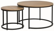 Set mese de cafea Dion - Stejar/Negru mat