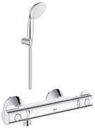 Pachet Baterie cabina dus termostat Grohe Grohtherm 800 + set dus porter si 2 tipuri de jet New Tempesta(34558000,27799001)