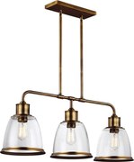 Lustră pe tijă HOBSON Feiss FE-HOBSON-3P-AB, 3xE27/60W/230V, bronz