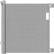 Poarta de siguranta retractabila si extensibila Kidizi Flexa 150 cm, dublu sistem de blocare si plasa anti-shock, potrivita pentru usi, scari si holuri, interior / exterior, gri