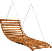 vidaXL Balansoar pat, 115x147x46 cm, lemn masiv curbat cu finisaj tec