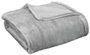 HOMCOM Pătură Flanel 330 GSM Reversibilă Interior/Exterior 203x152x0.5 cm, Gri Deschis | Aosom Romania