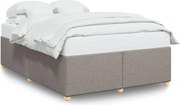 vidaXL Cadru de pat fără saltea, gri taupe, 140x200 cm, textil