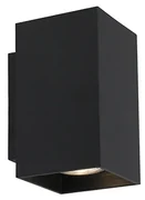 Lampa de perete moderna neagra patrata cu 2 lumini - Sandy