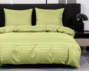 Lenjerie de pat din microfibra pentru hotel JASMINE fistic - dunga 2 cm Dimensiune lenjerie de pat: 70 x 90 cm | 140 x 200 cm