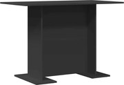 vidaXL Masă de dining Negru 110 x 60 x 75 cm Lemn compozit