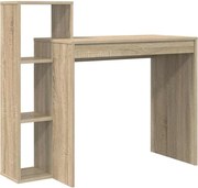 vidaXL Birou cu raft Stejar Sonoma 100 x 40 x 90 cm Lemn compozit