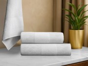 Set de prosoape CARRARA 1buc 60x100 cm si 1buc 40x55 cm 100% bumbac, alb