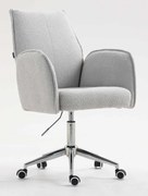 HR280K Scaun Gri Boucle cu Bază Cromata