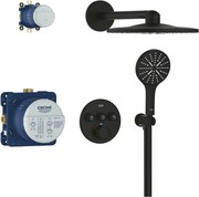 Sistem de dus negru mat Grohe SmartControl SmartActive 310 Round