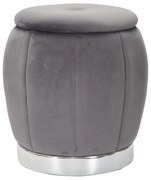 Mauro Ferretti Taburet/Contenitor Paris Gri/Argintiu cm Ø 43X43 | Aosom Romania