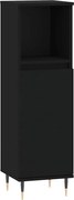 vidaXL Dulap de baie, negru, 30x30x100 cm, lemn prelucrat