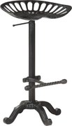 vidaXL Scaun de bar, negru, fontă