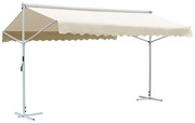 vidaXL Copertină cu structură independentă, crem, 500 x 300 cm