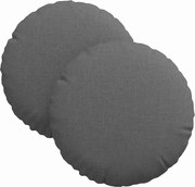 vidaXL Perne de Șezut 2 pcs Gri închis Ø30 x 13 cm țesătură