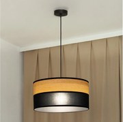 Lustră suspendată pe cablu ALBA, 1x E27, 15 W, 230 V, Ø 45 cm, negru/maro