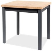 Masă de sufragerie Alfred (stejar + negru) (pentru 4 persoane). 1049841