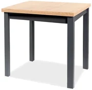 Masă de sufragerie Alfred (stejar + negru) (pentru 4 persoane). 1049841
