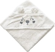 Prosop de copii cu gluga NUBI 75x75 cm, alb