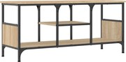 vidaXL Comodă TV, stejar sonoma, 100x35x45 cm, lemn prelucrat & fier
