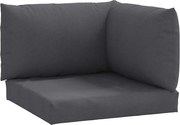 vidaXL Perne de paleți, 3 buc., melanj antracit, material textil