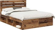 vidaXL Cadru de pat Lemn vechi 150 x 200 cm Lemn de pin masiv