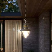 Lustra exterior IP44 realizata manual din alama Amalfi
