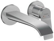 Baterie lavoar incastrata Hansgrohe Vivenis cu pipa 19.2 cm crom lucios fara corp ingropat