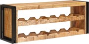 vidaXL Raft pentru vin 100 x 45 x 33 cm Lemn de Mango Solid și Şlefuit