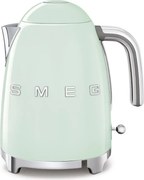 Cana electrica SMEG KLF03PGEU, 2400 W, 1,7 l, Baza rotativa la 360°, Finisaj lucios, Verde pastel