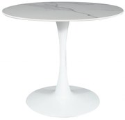 Masa rotunda Espero alb/alb ø90/h75 cm