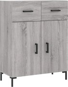 vidaXL Dulap, gri sonoma, 69,5x34x90 cm, lemn compozit