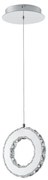 Lustra LED suspendata design modern Girona crom