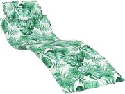 vidaXL Pernă de șezlong, model frunze, textil Oxford
