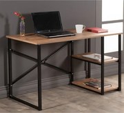 resigilat:Birou cu rafturi metal Colbin Homs, 120x70x60 cm