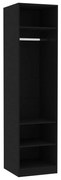 Sifonier, negru, 50x50x200 cm, PAL