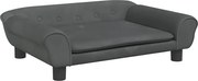 vidaXL Canapea pentru copii, gri închis, 70x45x26 cm, catifea