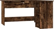vidaXL Birou de colț, stejar afumat, 120x140x75 cm, lemn prelucrat