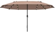 Outsunny Parasolar Oval Khaki 440 x 260 cm | Aosom Romania