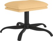 vidaXL Taburet, crem, 60x60x36 cm, microfibră