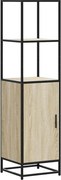 vidaXL Dulapuru Stejar Sonoma 35,5x35x139 cm lemn și metal prelucrat