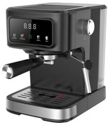 Espressor pentru cafea macinata si capsule Crown CEM-1527, 1000W, 20 bar, 1.5 l, Spumare lapte, Control prin senzor, Bloc termic, Bază reglabila, Negru