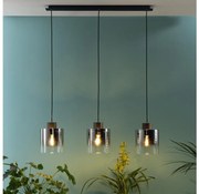 Brilliant - Pendul BETH pe cablu 3xE27/60W/230V negru/fumuriu