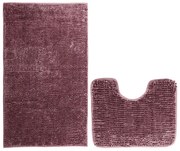 Restilo Set de covorașe baie Bati vișiniu, 2 buc 50 x 80 cm, 40 x 50 cm