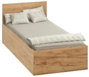 Pat de o persoană 90 cm Discutibles (stejar craft auriu) (cu somieră) (cu sp. depozitare). 1116311