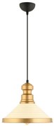 Lustră suspendată pe cablu MONZA, 1x E27, 40W, 230V, Ø 30 cm, crem/auriu