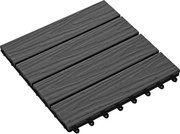 vidaXL Plăci pentru Deck 11 pcs Negru 30 x 30 cm Lemn compozit