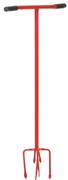 vidaXL Gheară de grădină, roșu, oțel