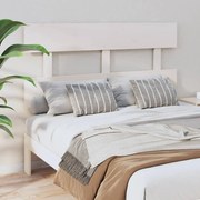 vidaXL Tăblie de pat, alb, 124x3x81 cm, lemn masiv de pin