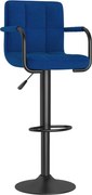 vidaXL Scaun de bar, albastru, material textil